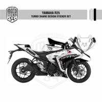Yamaha R25 Turbo Shark Design Görsel Beyaz
