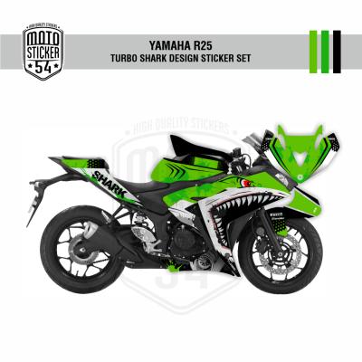 Yamaha R25 Turbo Shark Design Görsel Yeşil