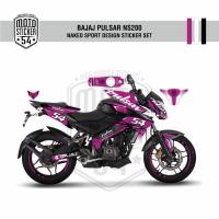 Bajaj Pulsar NS200 Naked Sport Design Görsel Mor- Beyaz - Siyah