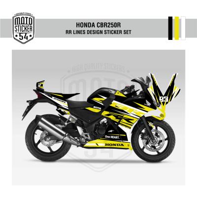Honda CBR250R RR Lines Design Siyah Sarı Beyaz Görsel.png